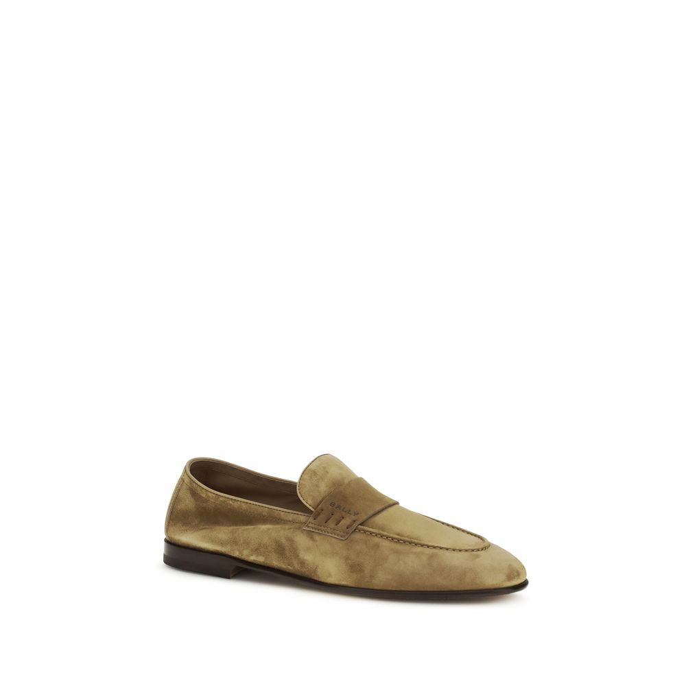 Bally Beige Calf Leather Bos Taurus Slip-On Loafers - Image 2