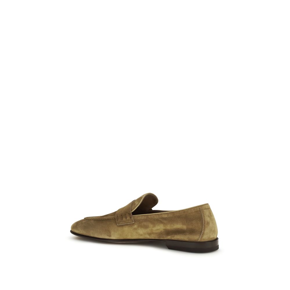 Bally Beige Calf Leather Bos Taurus Slip-On Loafers - Image 3