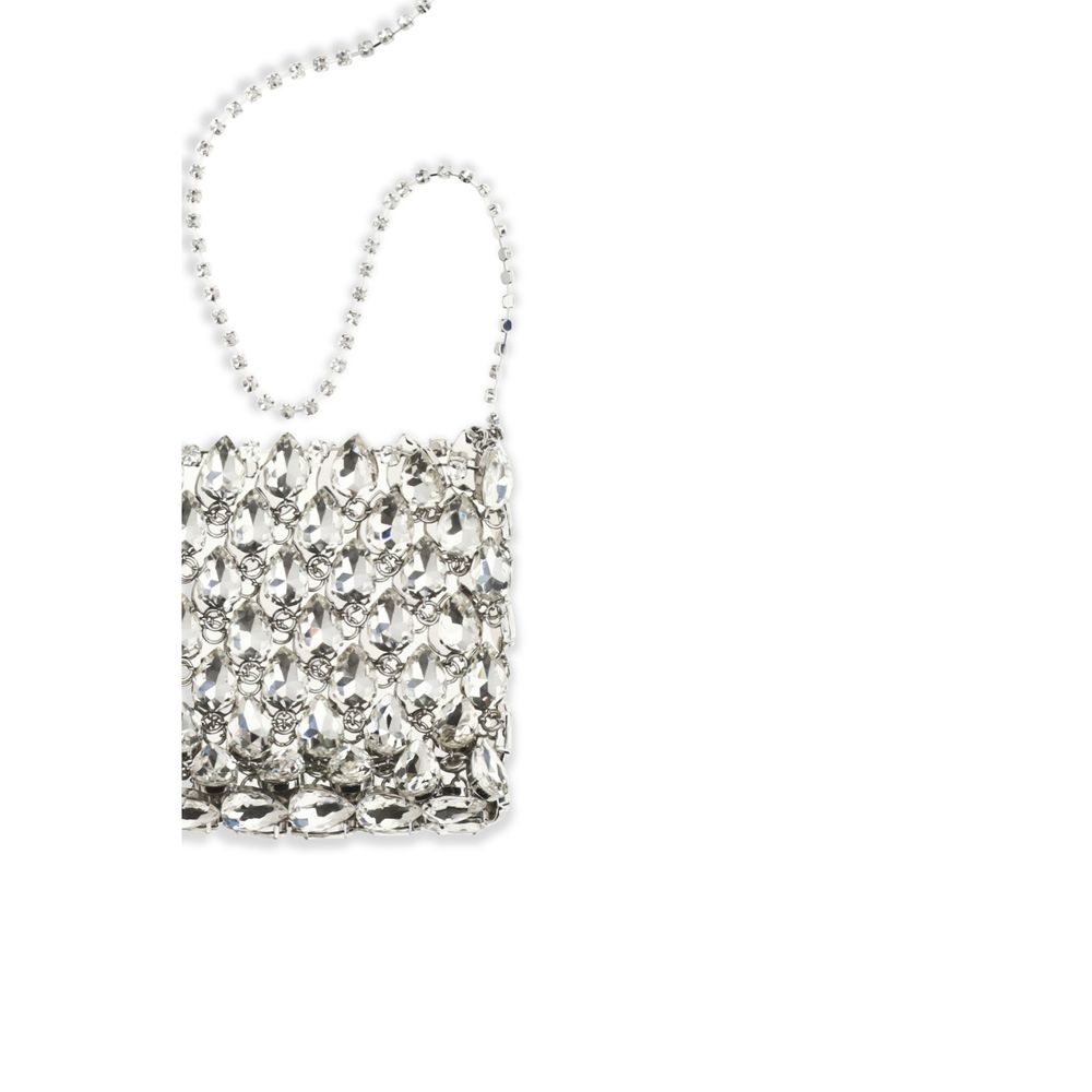 Self-Portrait Silver Polyester Shoulder Bag - Image 3
