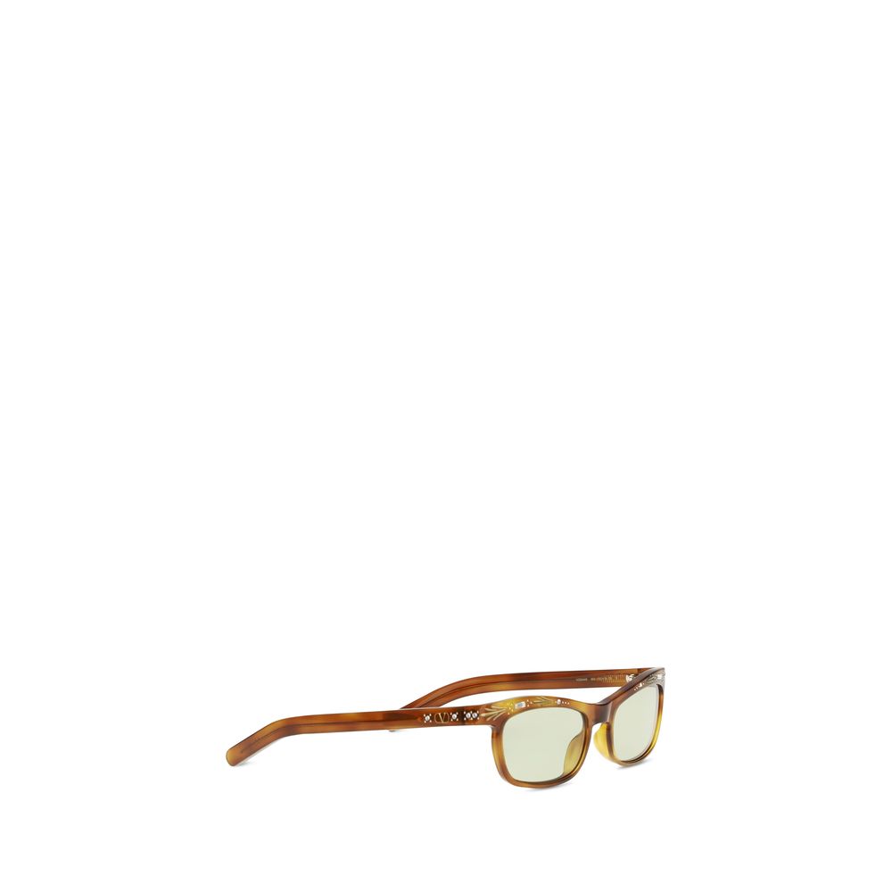 Valentino Garavani Brown Acetate Sunglasses - Image 2