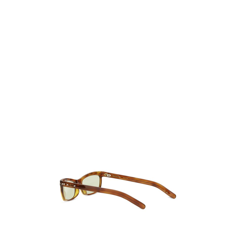 Valentino Garavani Brown Acetate Sunglasses - Image 3