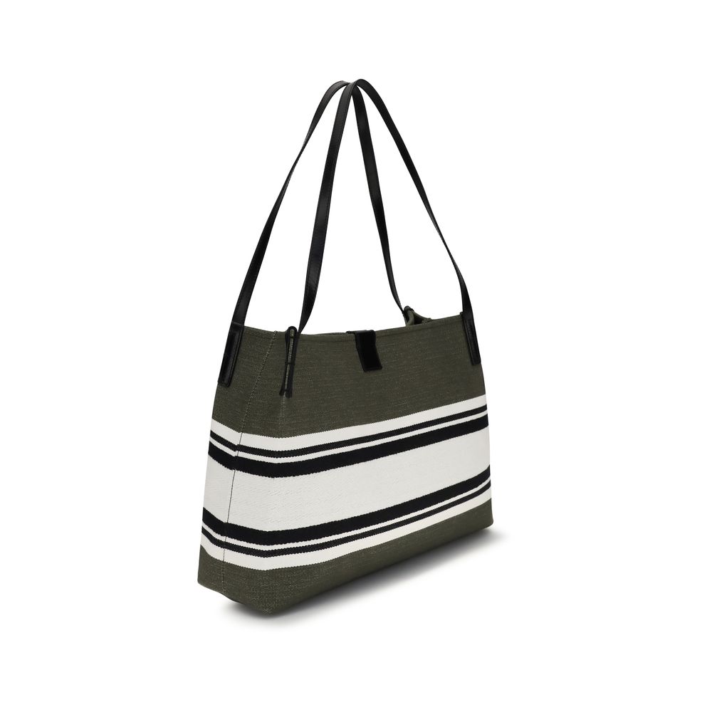 Balmain Black Cotton Shoulder Bag - Image 3