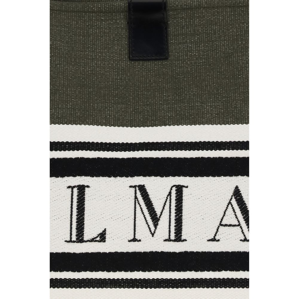 Balmain Black Cotton Shoulder Bag - Image 4