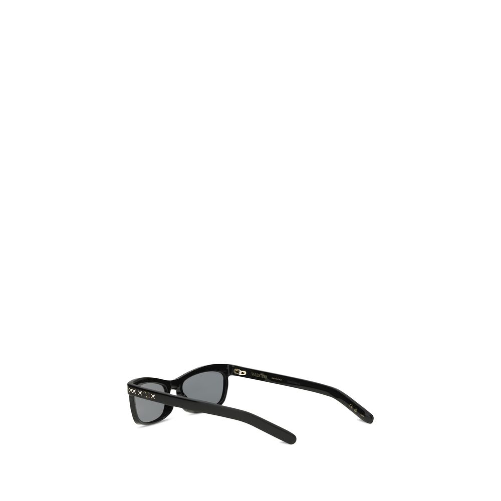 Valentino Garavani Black Acetate Sunglasses - Image 3