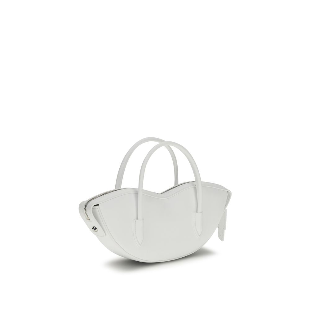Fiorucci White Calf Leather Bos Taurus Shoulder Bag - Image 3