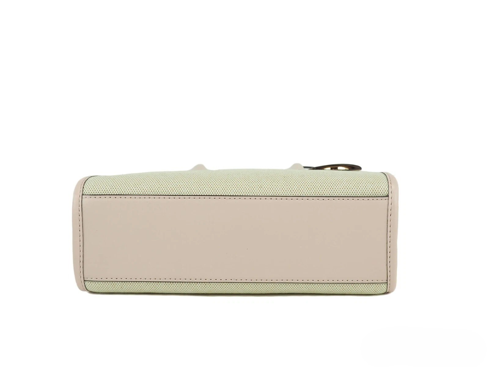 Michael Kors Mirella Small Powder Blush Canvas Shopper Crossbody Handbag Purse - Image 2