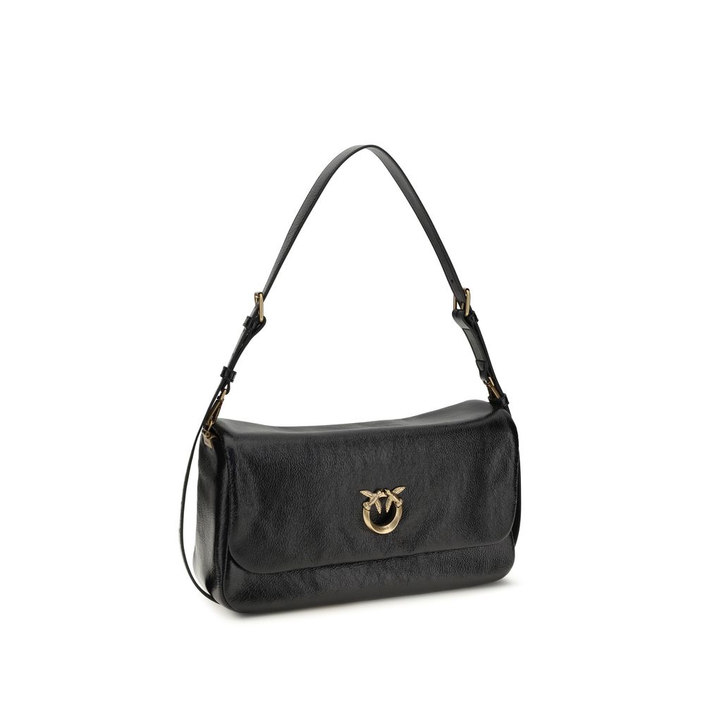PINKO Black Calf Leather Bos Taurus Shoulder Bag - Image 2