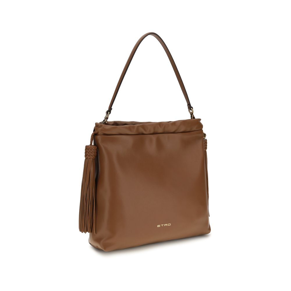Etro Brown Lamb Ovis Aries Aries Shoulder Bag - Image 2