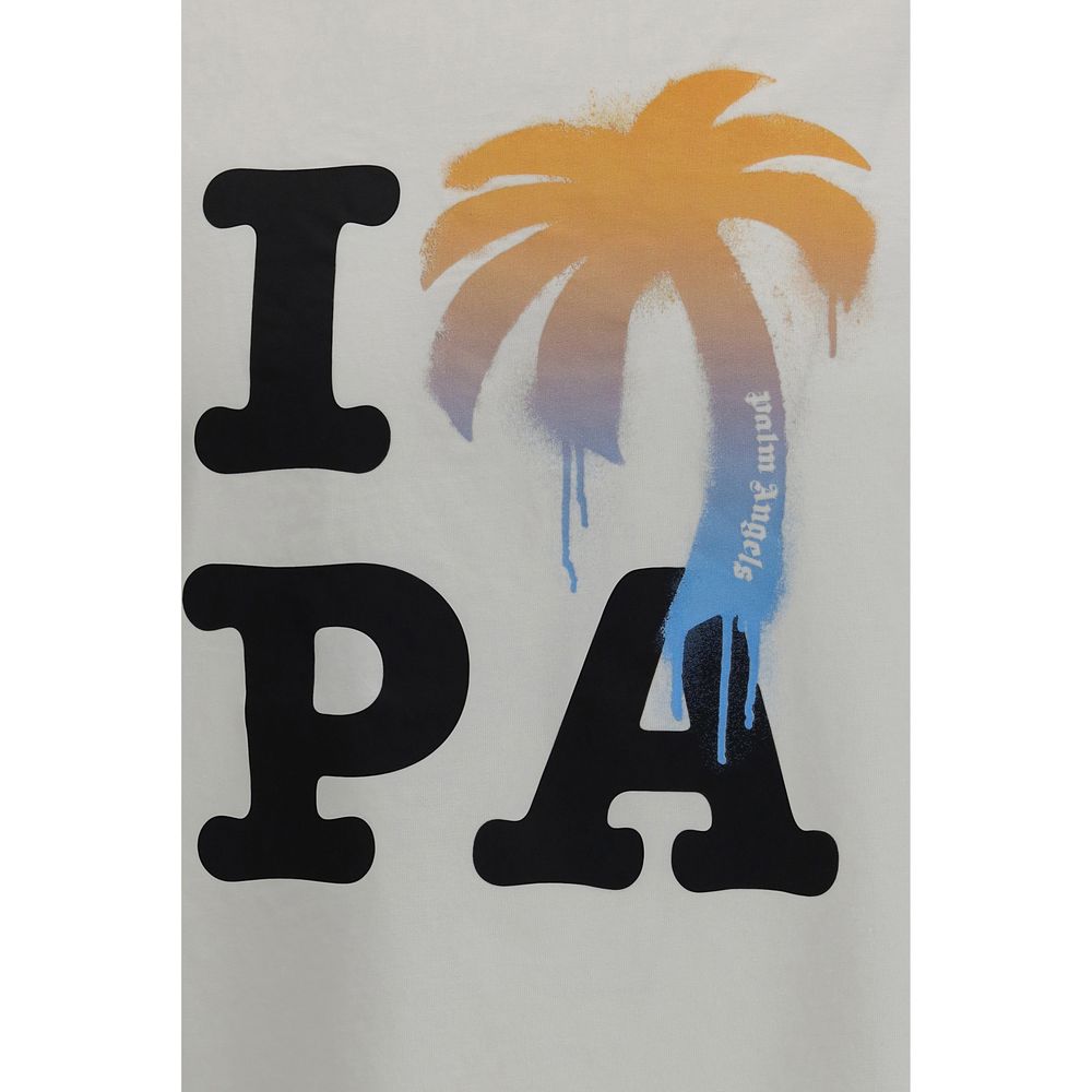 Palm Angels White Cotton T-Shirt - Image 3