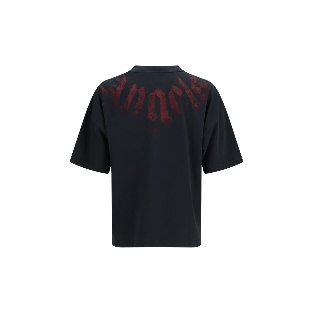 Palm Angels Black Cotton T-Shirt - Image 2