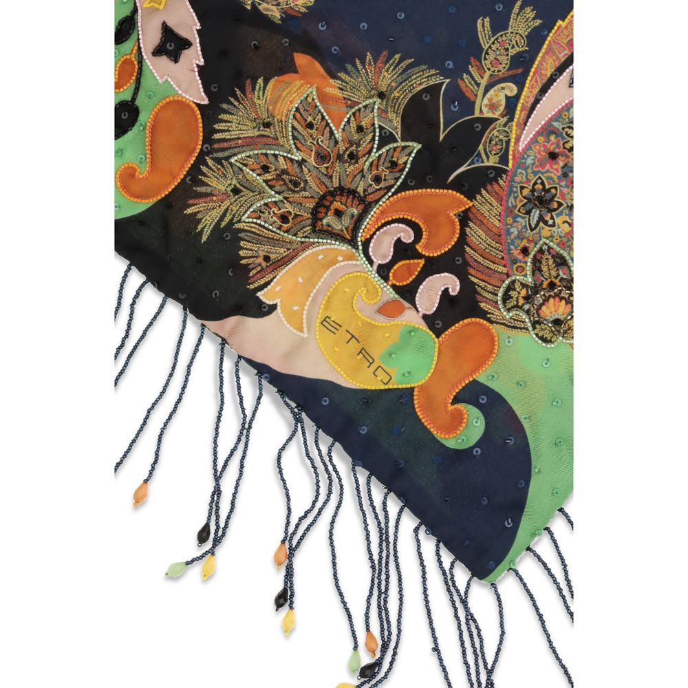 Etro Multicolor Silk Scarf - Image 3