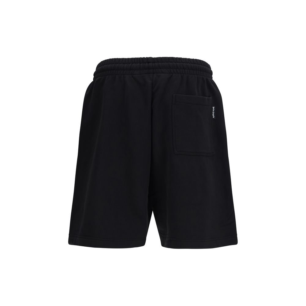 Palm Angels Black Cotton Bermuda Shorts - Image 2