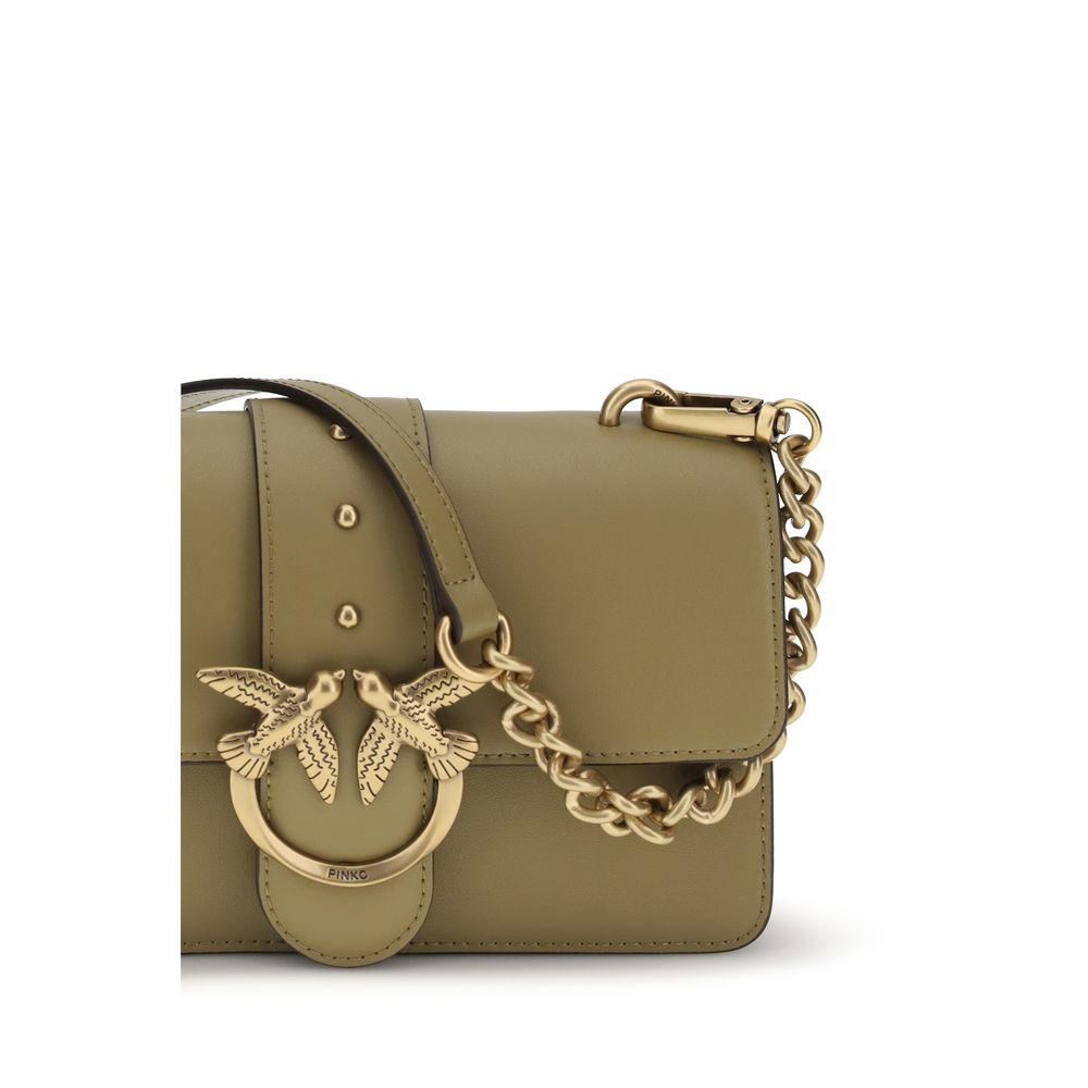 PINKO Bicolor Calf Leather Bos Taurus Shoulder Bag - Image 4