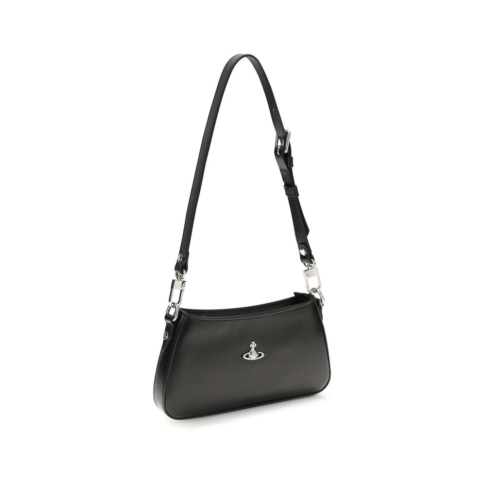 Vivienne Westwood Black Calf Leather Bos Taurus Shoulder Bag - Image 2