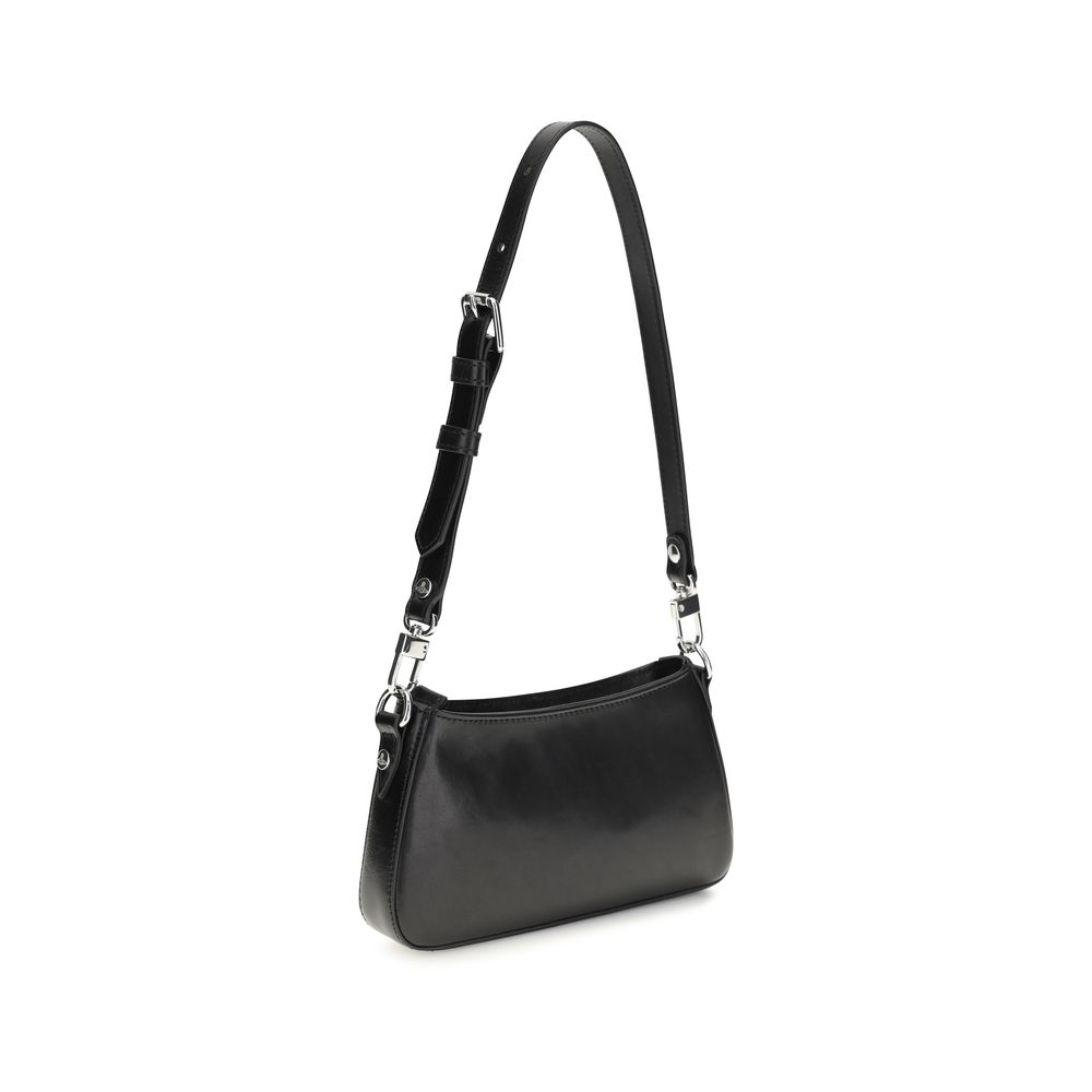 Vivienne Westwood Black Calf Leather Bos Taurus Shoulder Bag - Image 3