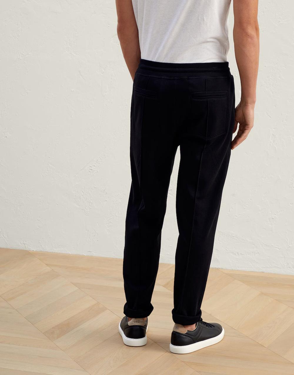 Brunello Cucinelli Black Cotton Joggers (Workout Pants) - Image 4