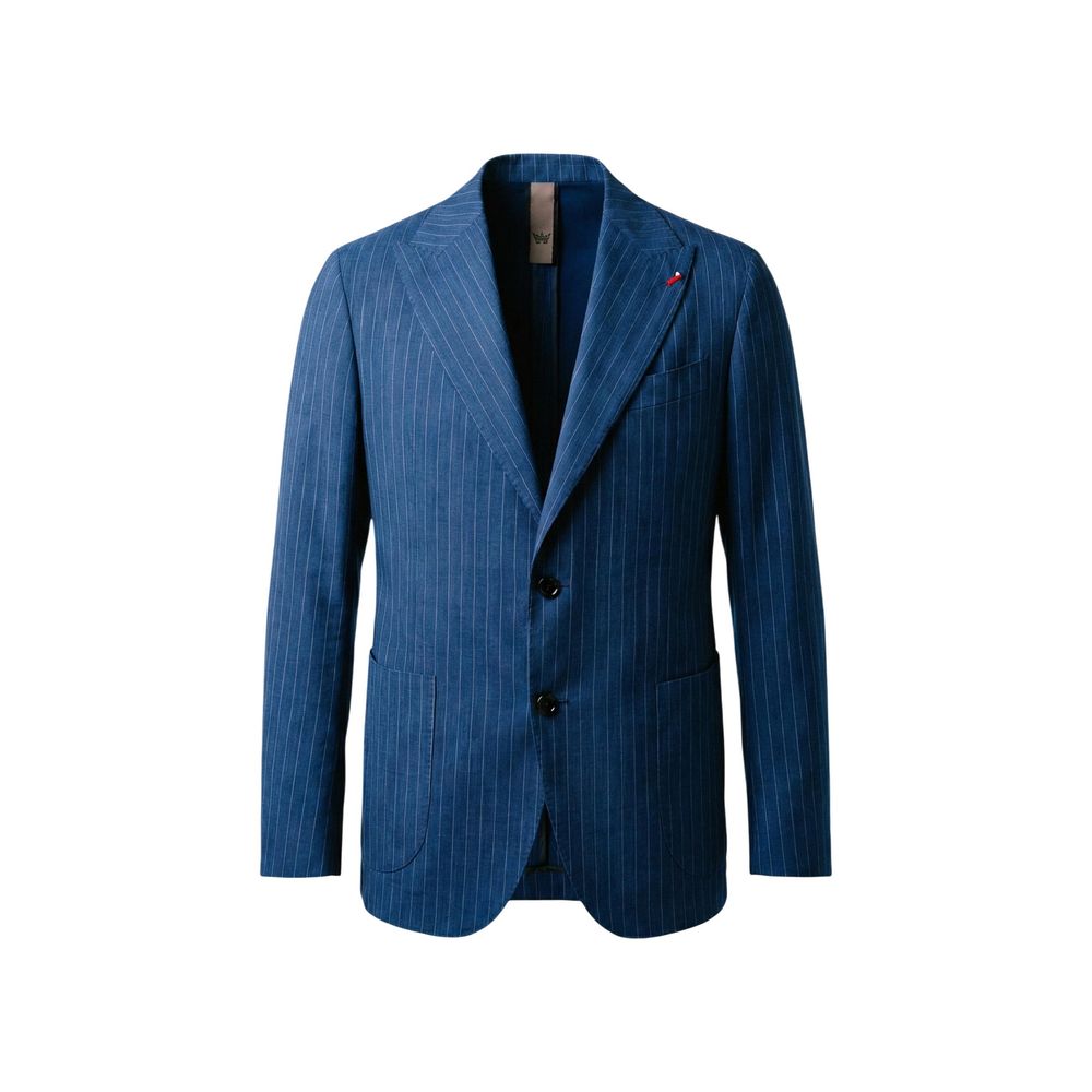 Mulish Blue Polyester Two-Piece Suit - Image 3
