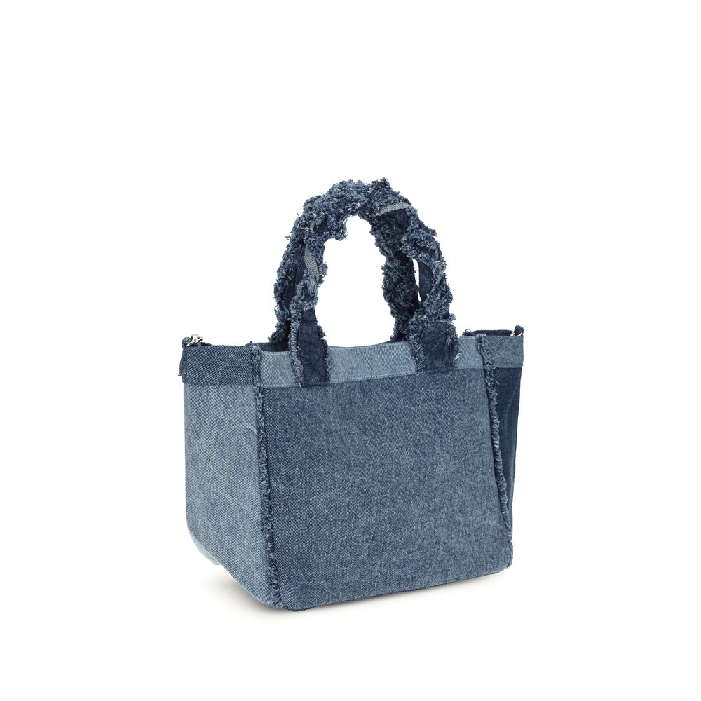 Ganni Blue Cotton Handbag - Image 3