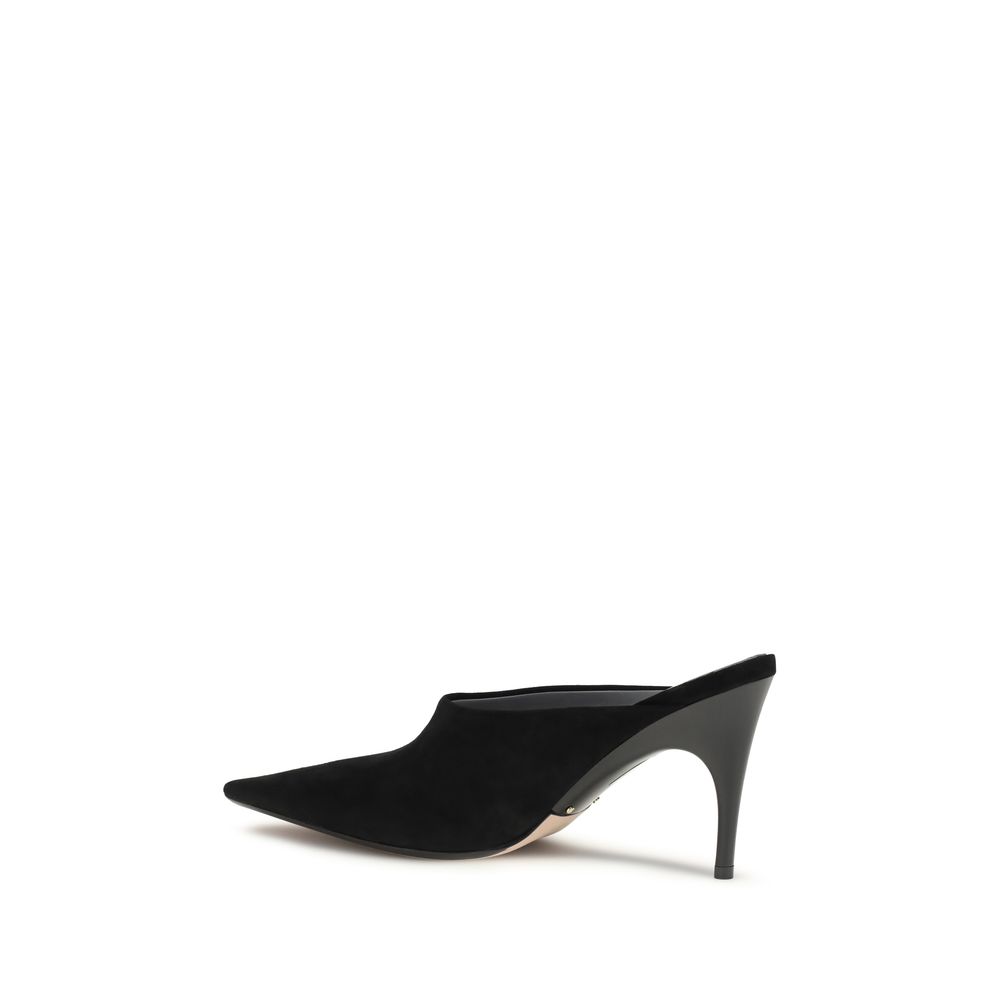 Balenciaga Black Suede Leather Mules - Image 3