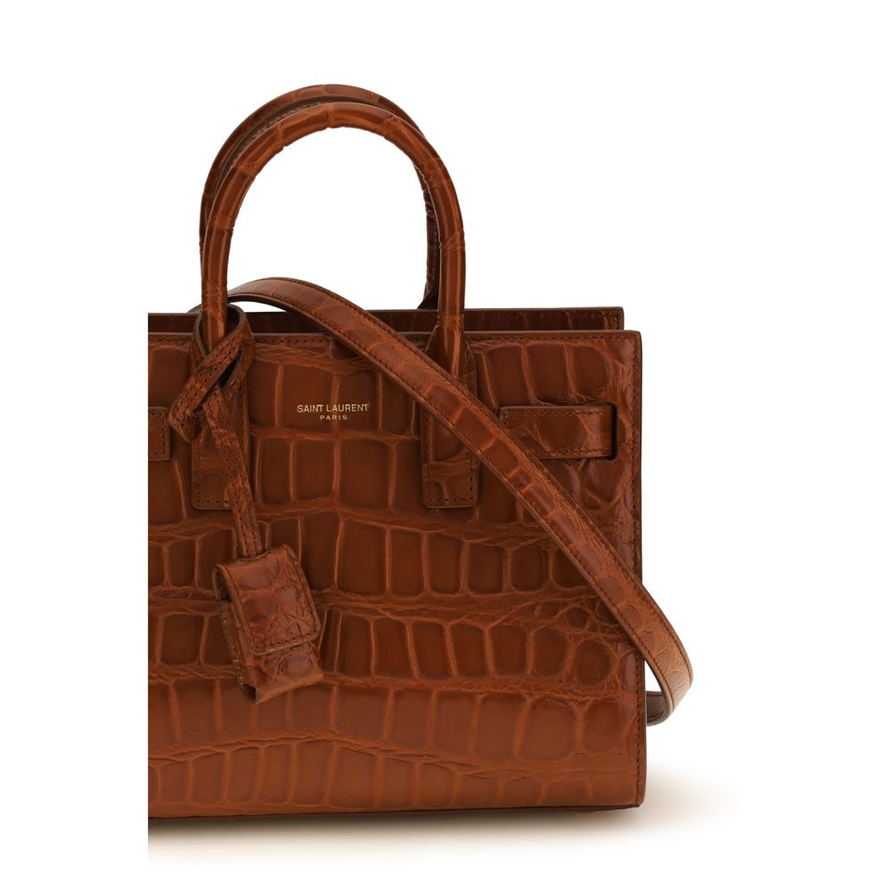 Saint Laurent Brown Calf Leather Bos Taurus Handbag - Image 4
