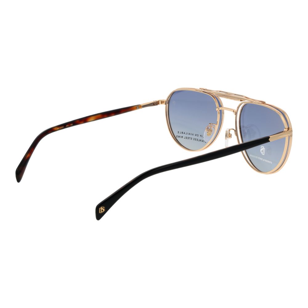 David Beckham Gold Metal Glasses (Frames) - Image 3