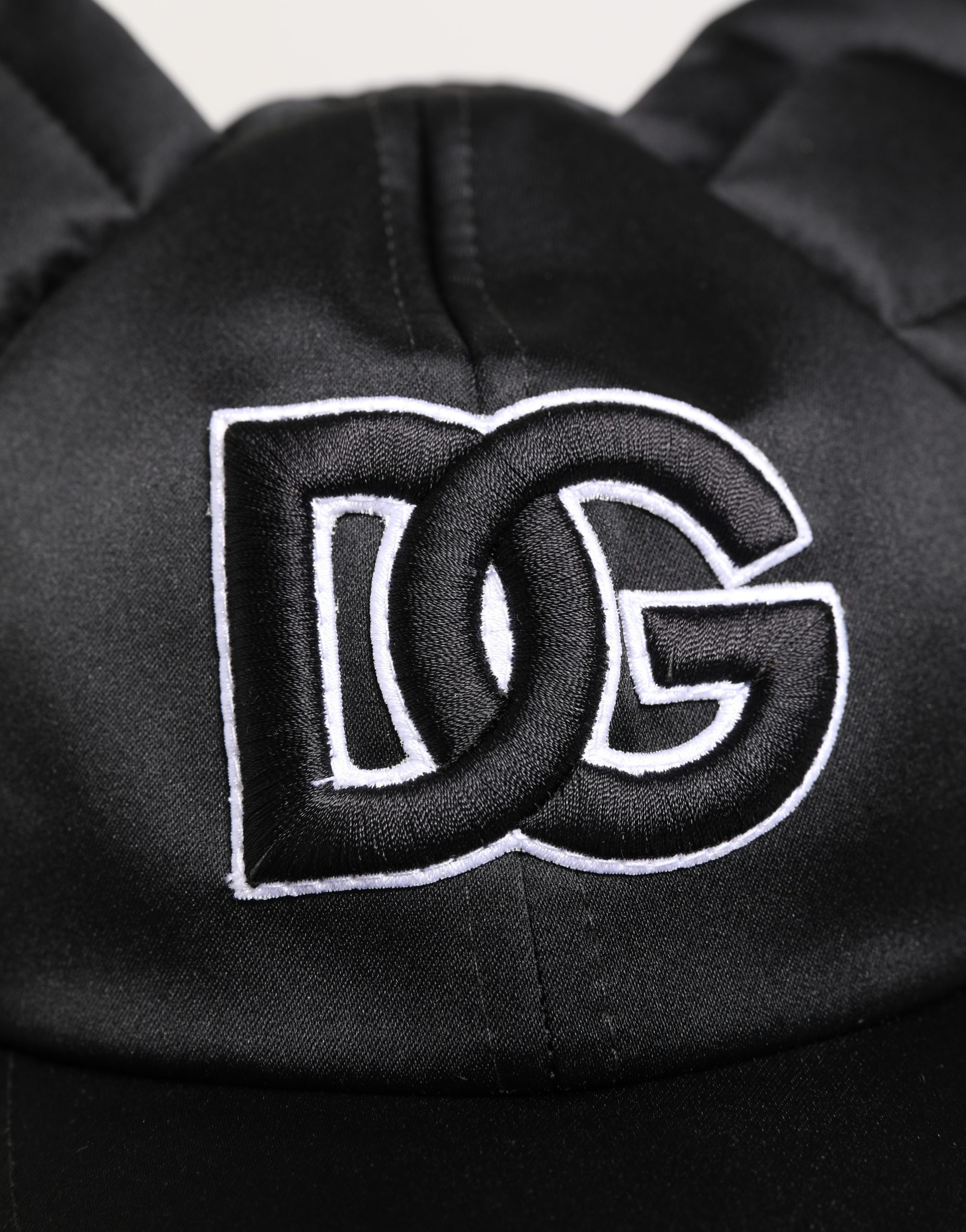 Dolce & Gabbana Men Black Velvet Animal Ears Baseball Cap Hat - Image 7