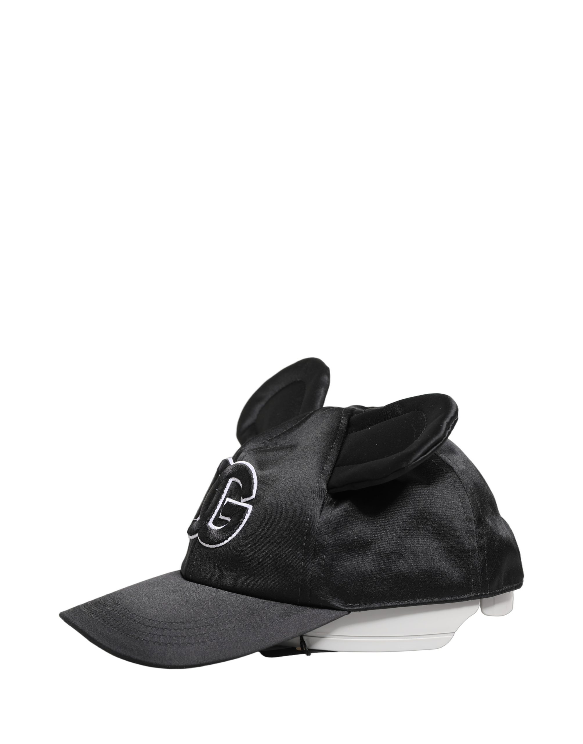 Dolce & Gabbana Men Black Velvet Animal Ears Baseball Cap Hat - Image 4