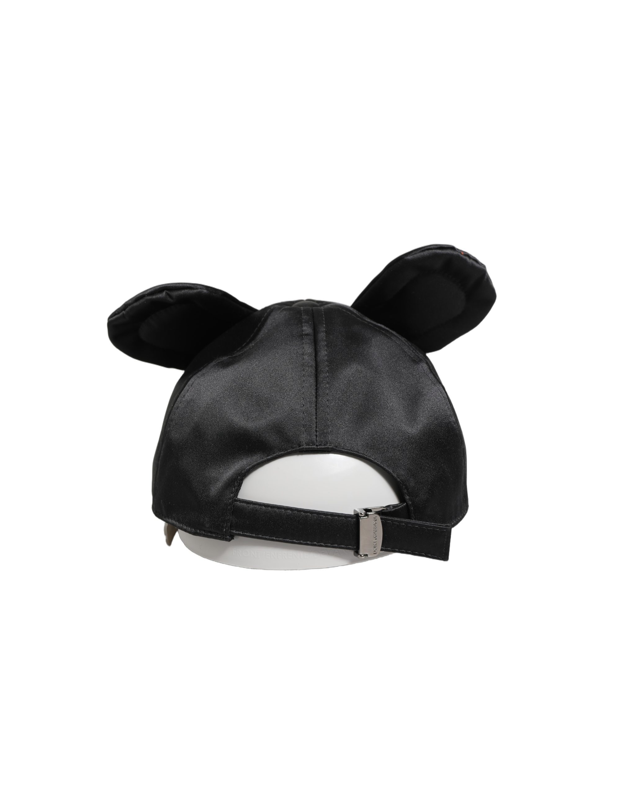 Dolce & Gabbana Men Black Velvet Animal Ears Baseball Cap Hat - Image 5