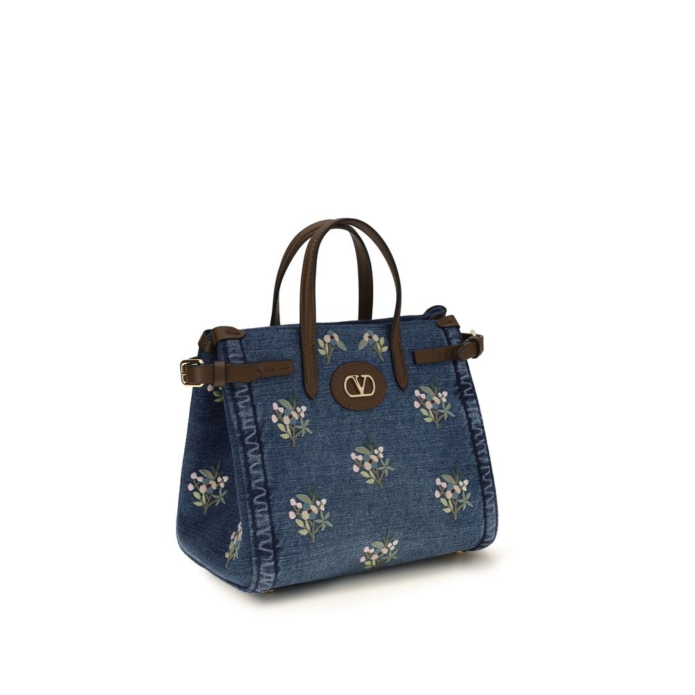 Valentino Garavani Blue Cotton Handbag - Image 2