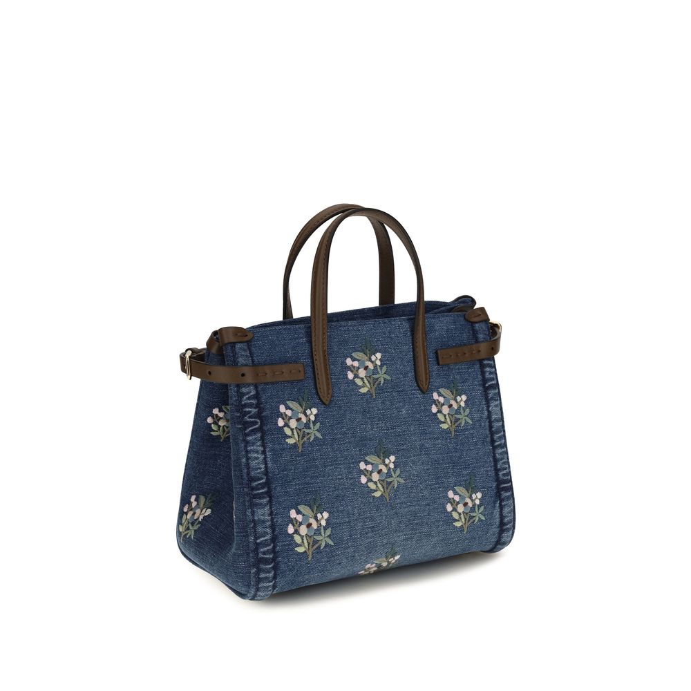Valentino Garavani Blue Cotton Handbag - Image 3