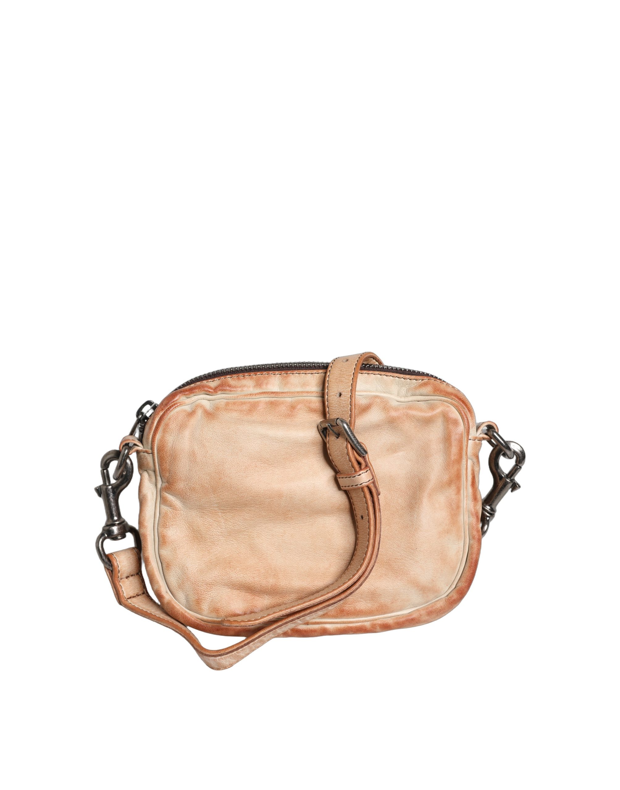 Dolce & Gabbana Beige Vintage Leather Logo Plaque Shoulder Borse Men Bag - Image 4