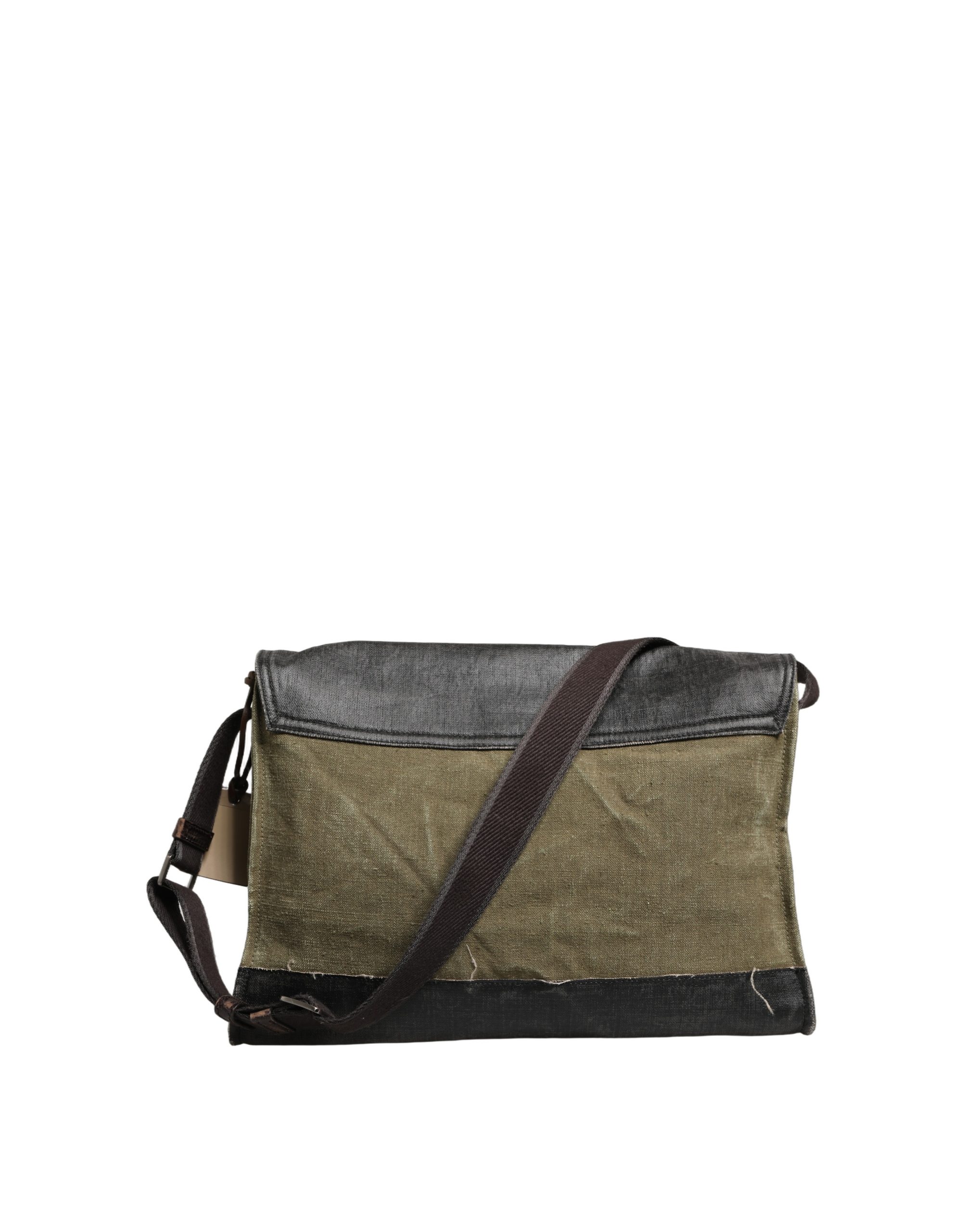 Dolce & Gabbana Military Green Two Tone Messenger Shoulder Borse Men Bag - Image 5
