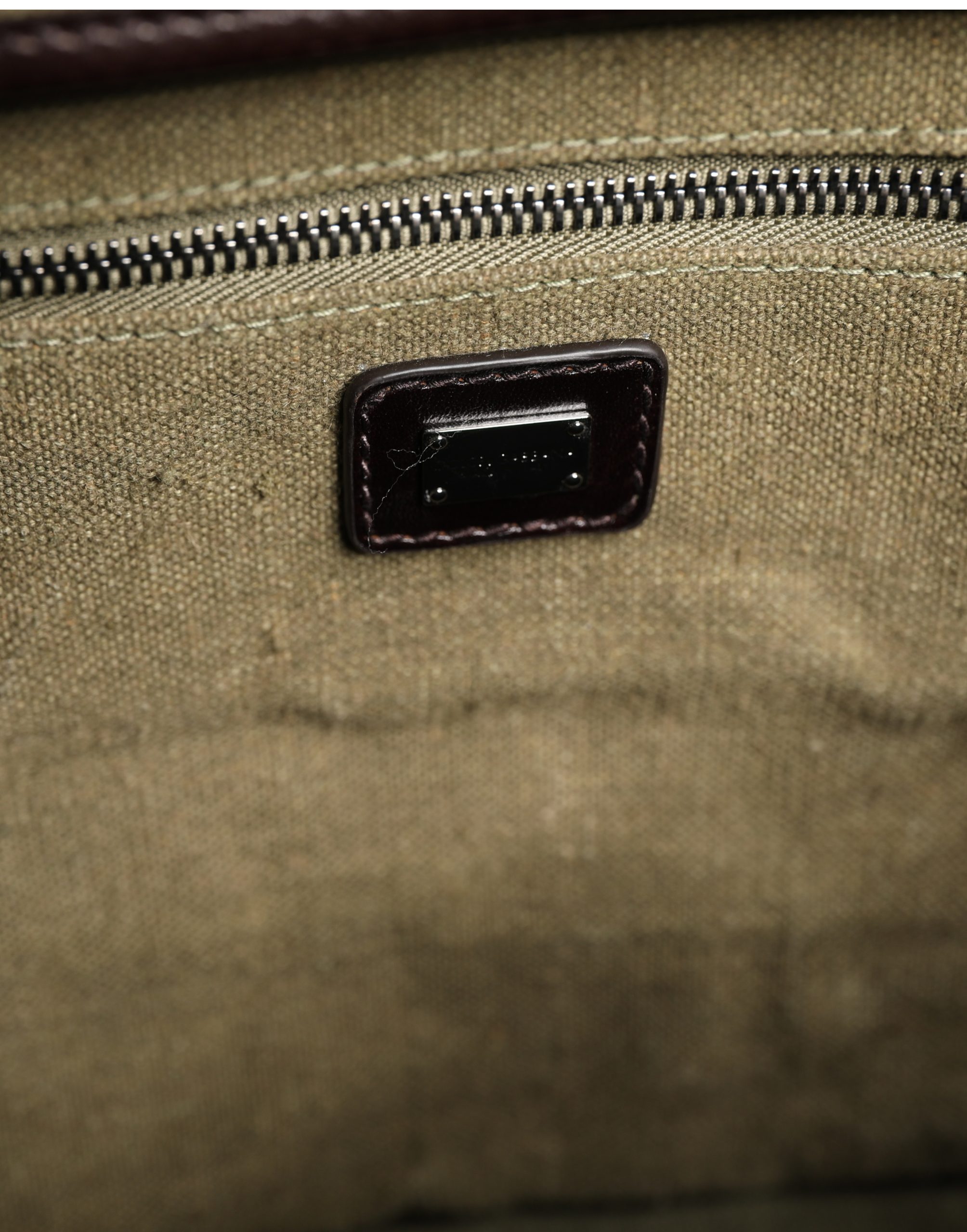 Dolce & Gabbana Military Green Two Tone Tote Duffel Shoulder Borse Bag - Image 7