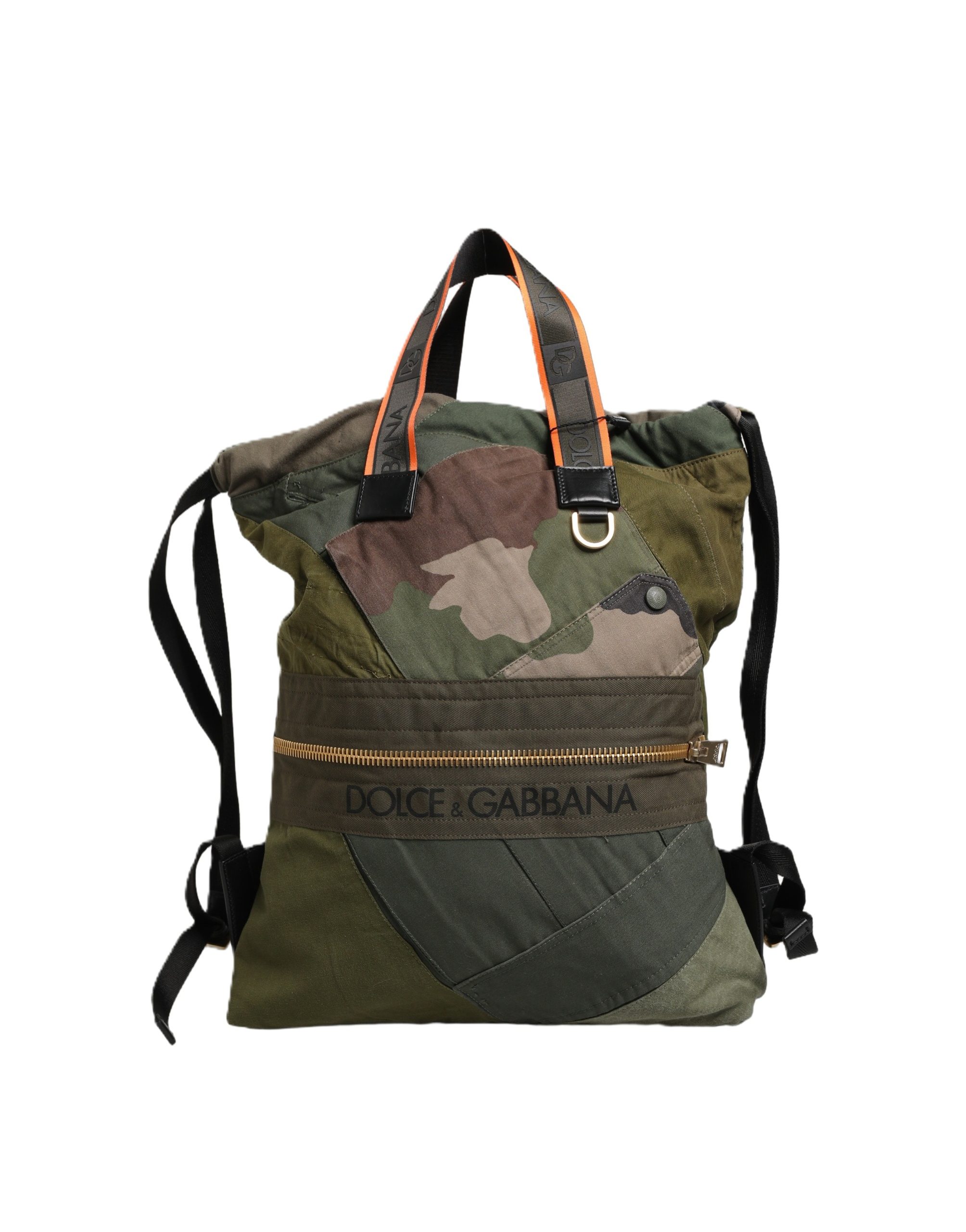 Dolce & Gabbana Military Green Patchwork Rucksack Backpack Borse Men Bag - Image 2