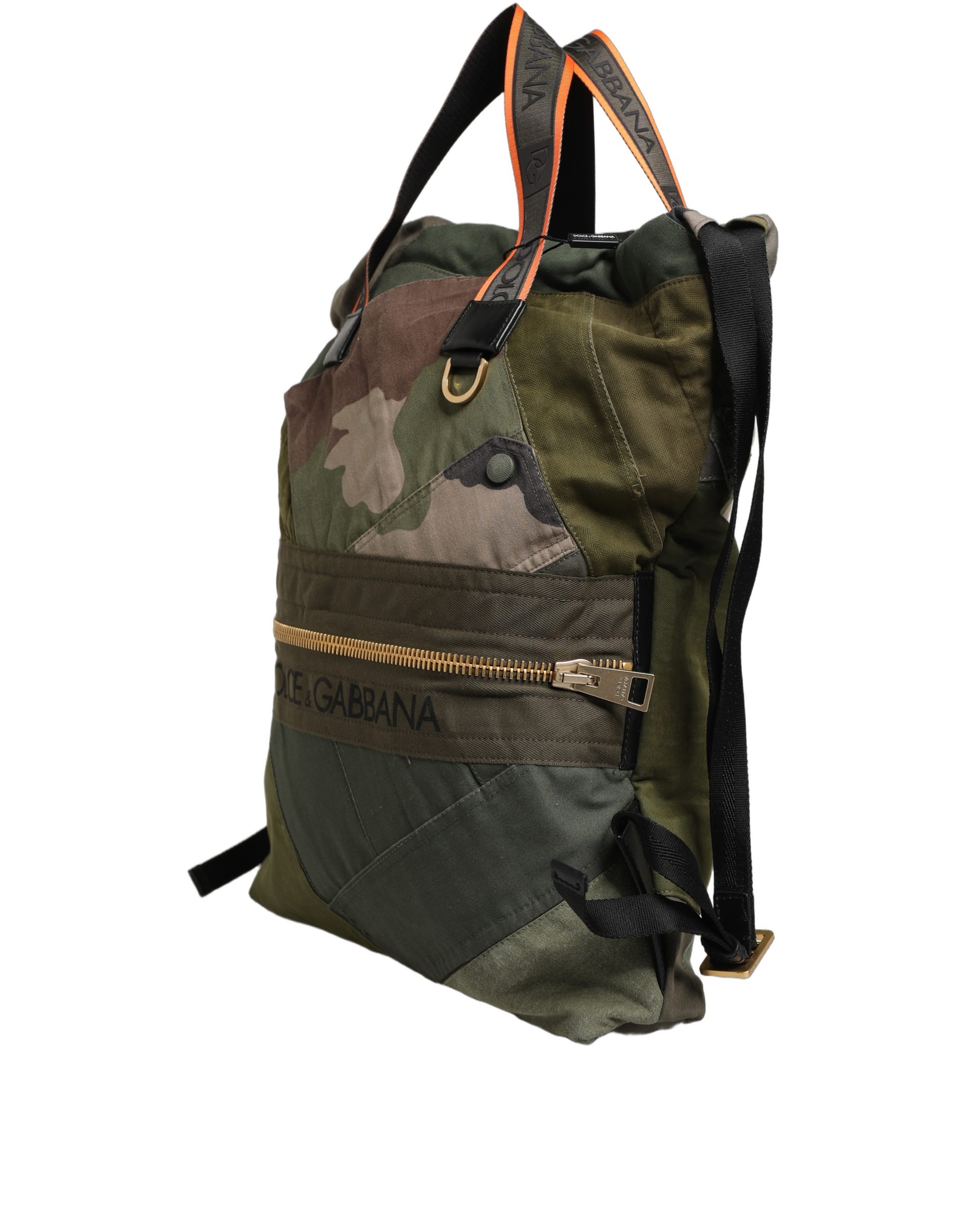 Dolce & Gabbana Military Green Patchwork Rucksack Backpack Borse Men Bag - Image 3