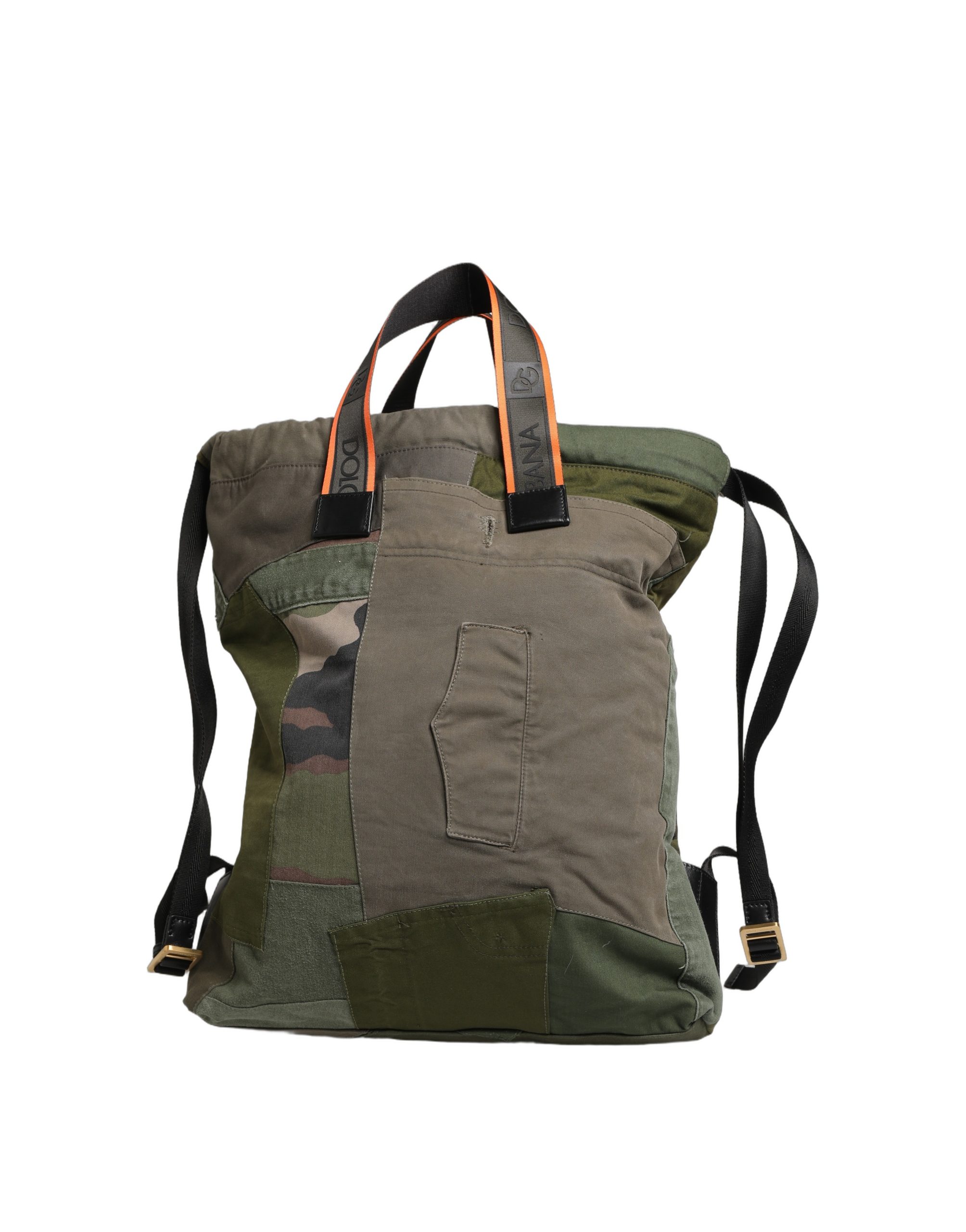 Dolce & Gabbana Military Green Patchwork Rucksack Backpack Borse Men Bag - Image 4