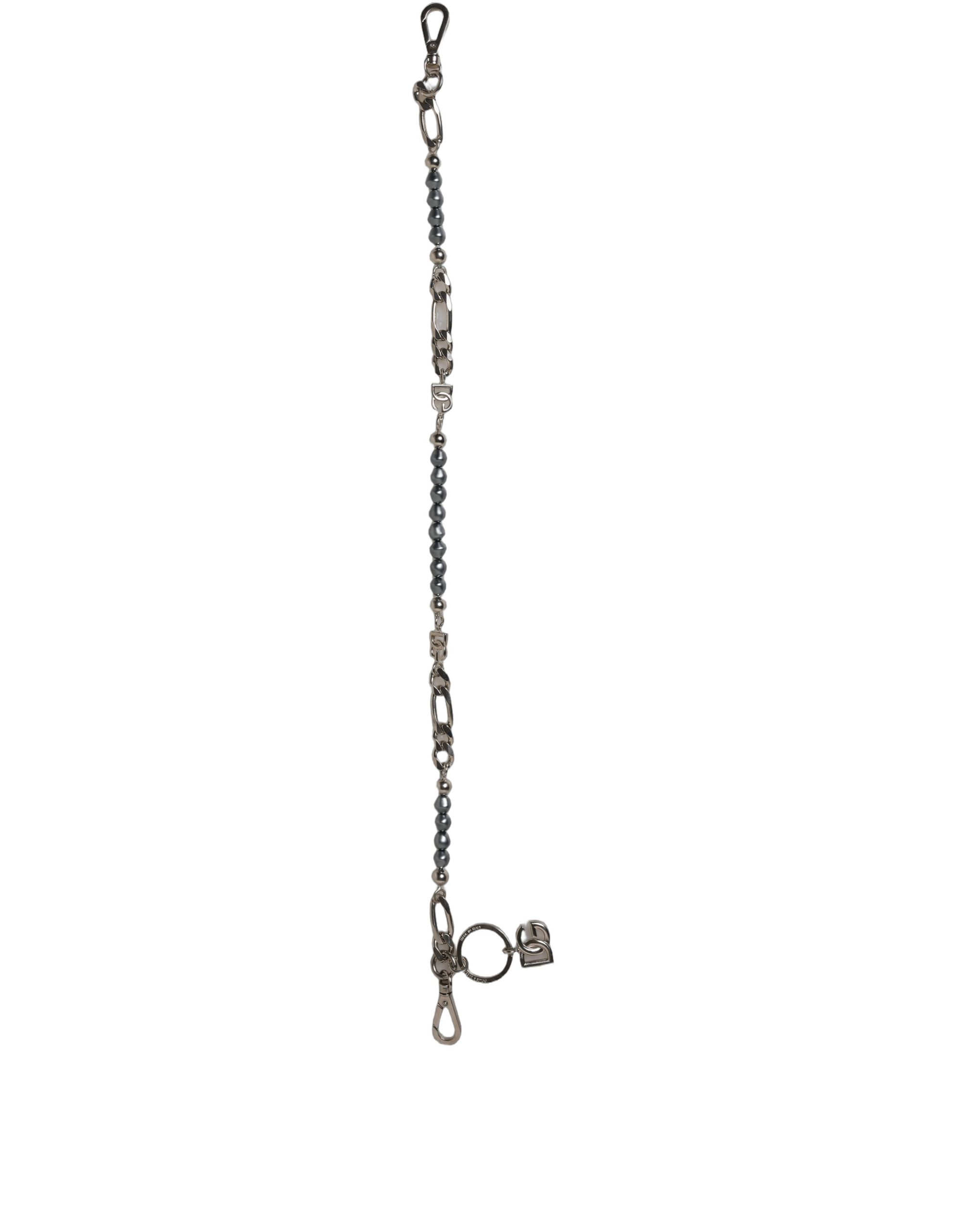 Dolce & Gabbana Silver Tone Chain Signature DG Logo Pendant Necklace - Image 6