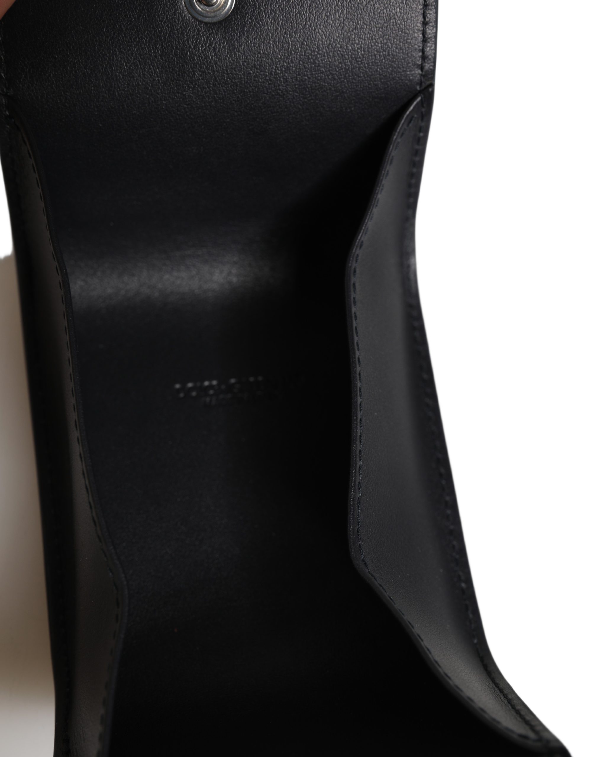 Monedero plegable de piel de becerro negra con estampado del logo de Dolce & Gabbana - Image 7