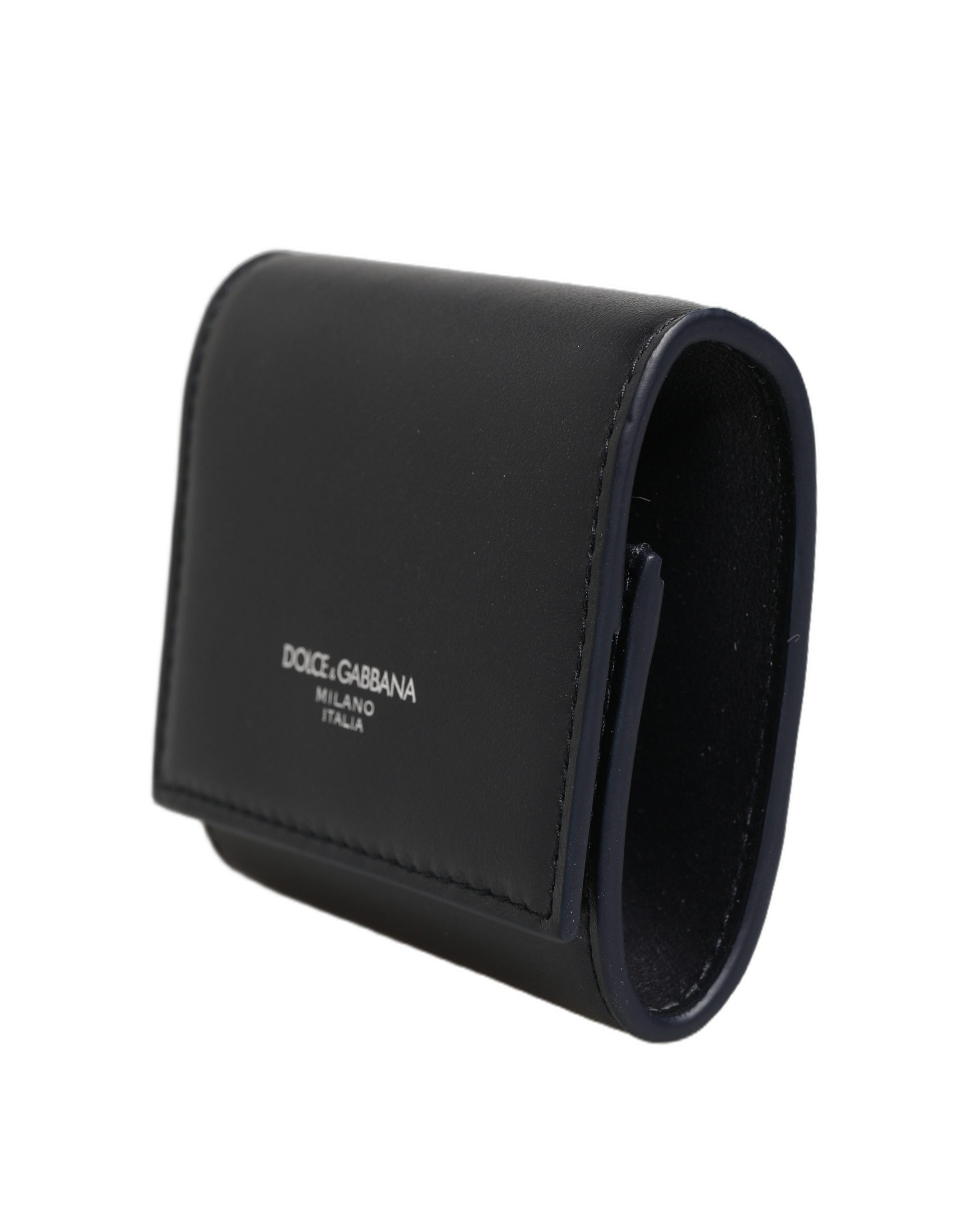 Monedero plegable de piel de becerro negra con estampado del logo de Dolce & Gabbana - Image 4