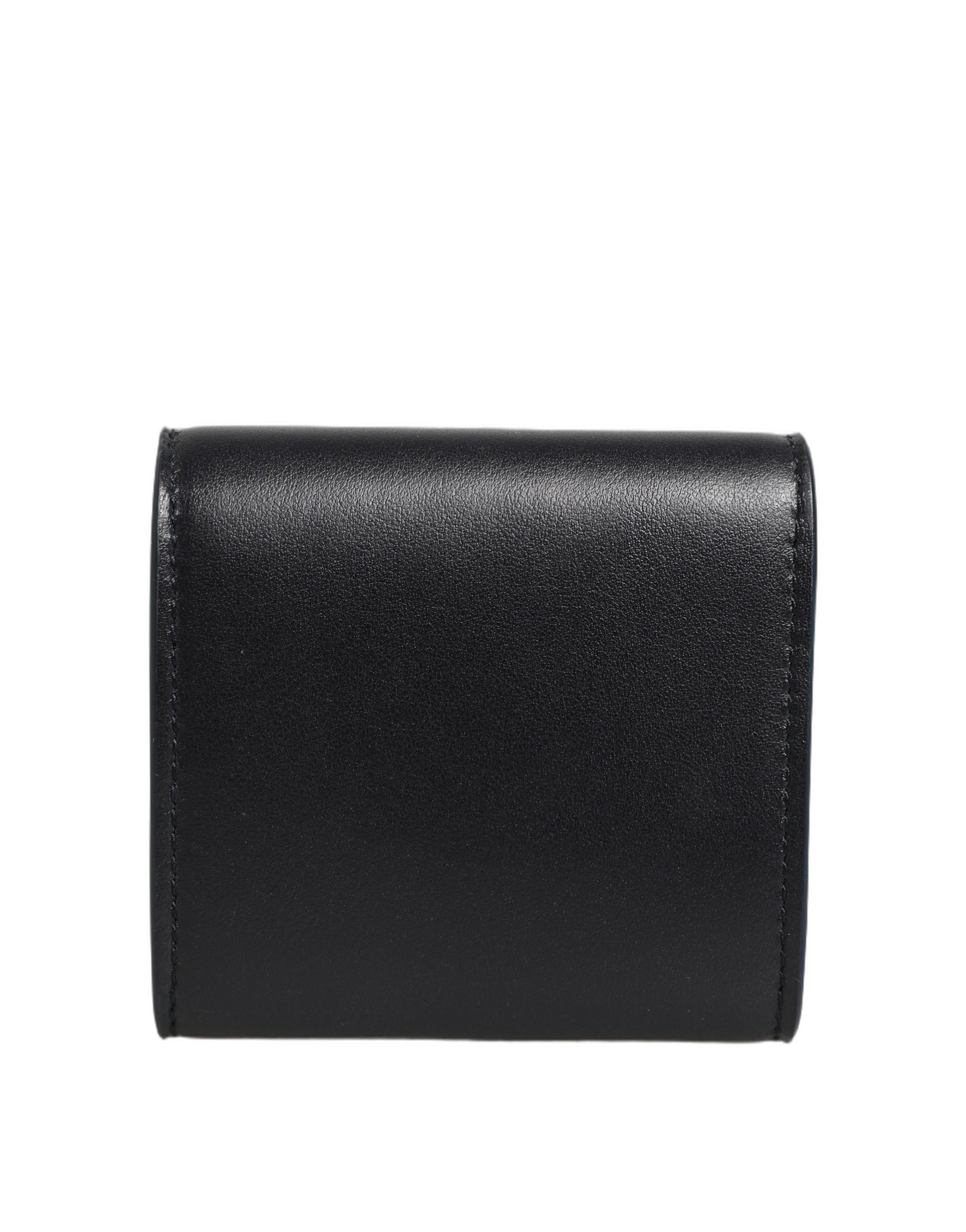 Monedero plegable de piel de becerro negra con estampado del logo de Dolce & Gabbana - Image 5
