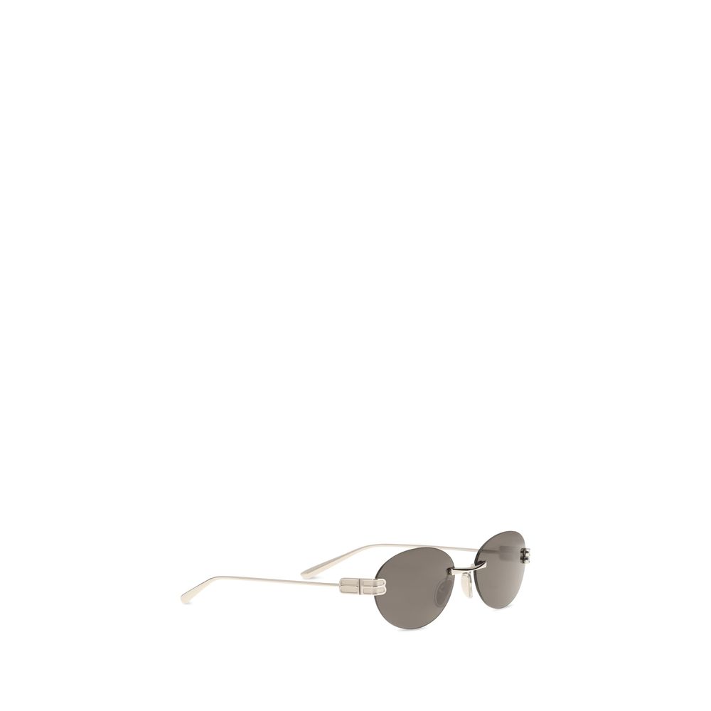 Balenciaga Silver Metal Sunglasses - Image 2