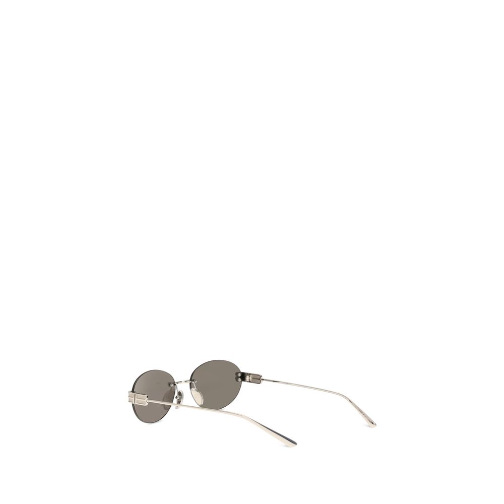 Balenciaga Silver Metal Sunglasses - Image 3