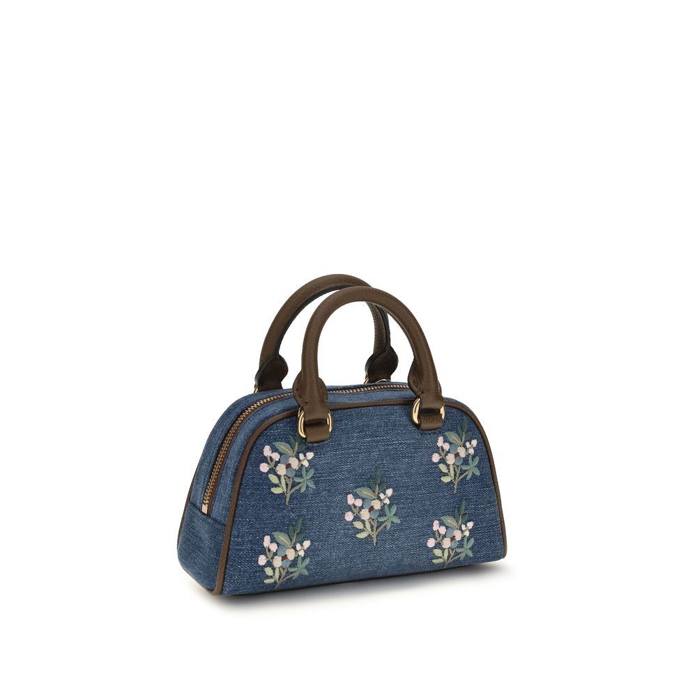 Valentino Garavani Blue Fabric Handbag - Image 3