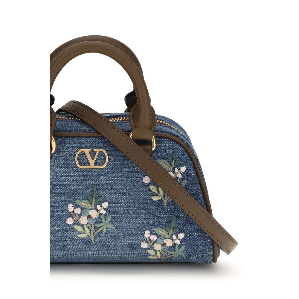 Valentino Garavani Blue Fabric Handbag - Image 4