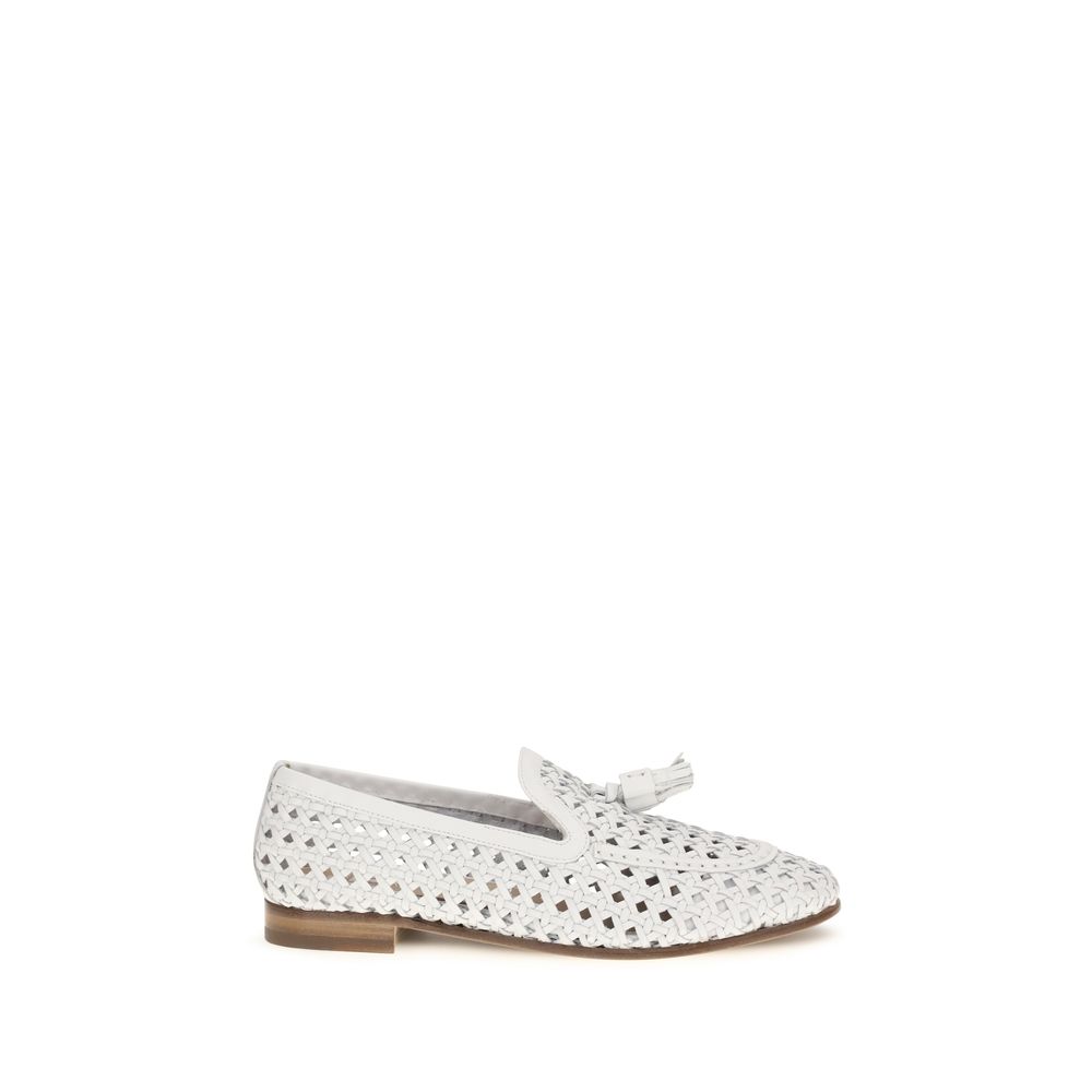 Fratelli Rossetti White Calf Leather Bos Taurus Slip-On Loafers (Copy)