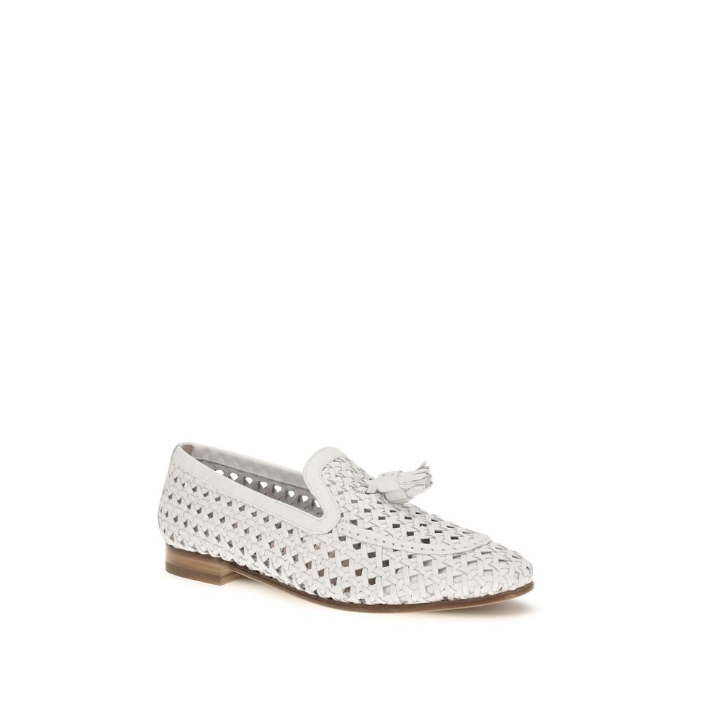 Fratelli Rossetti White Calf Leather Bos Taurus Slip-On Loafers (Copy) - Image 2
