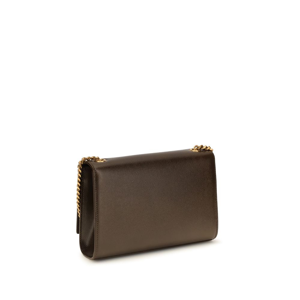 Saint Laurent Brown Calf Leather Bos Taurus Shoulder Bag - Image 3