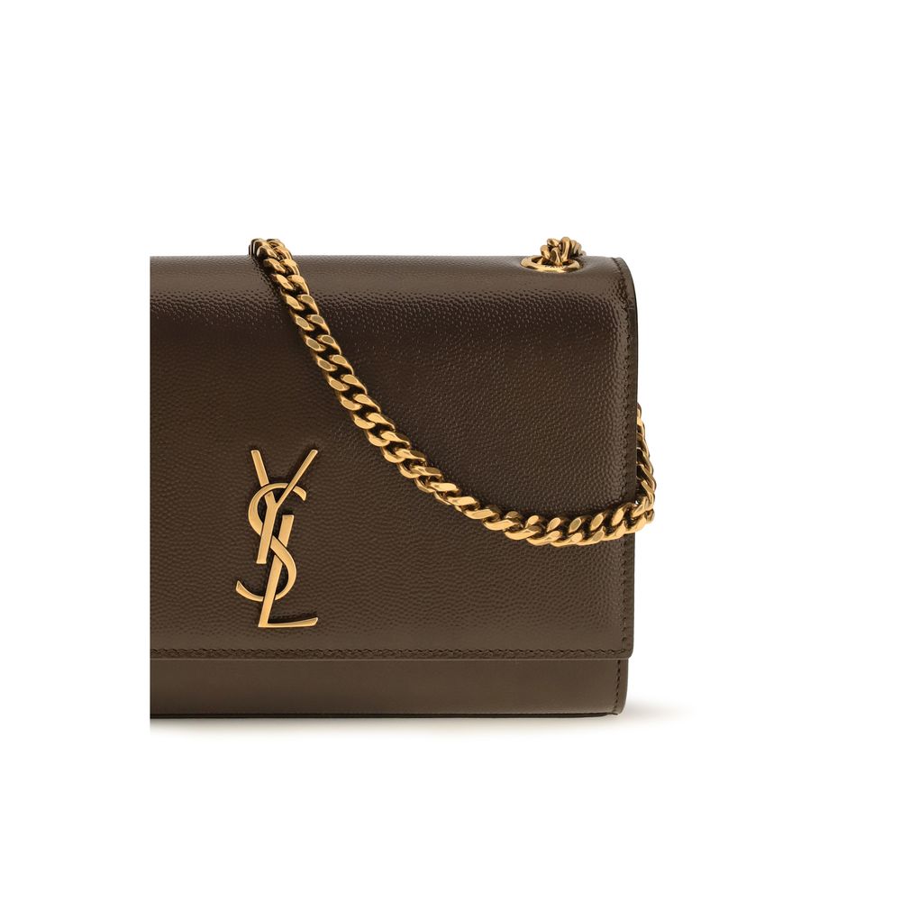 Saint Laurent Brown Calf Leather Bos Taurus Shoulder Bag - Image 4