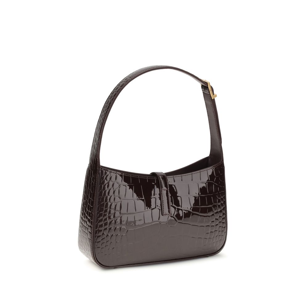 Saint Laurent Bordeaux Crocodile Shoulder Bag - Image 3