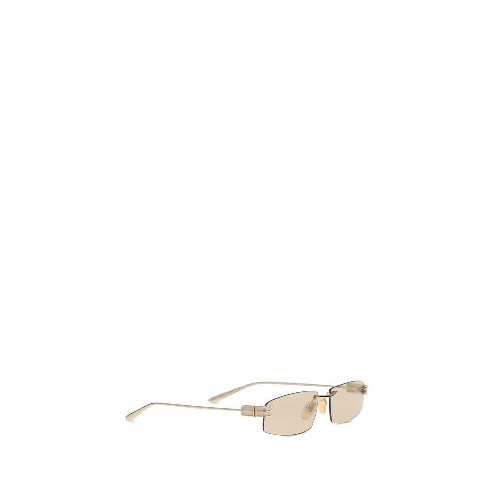 Balenciaga Beige Metal Sunglasses - Image 2
